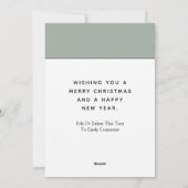 Weihnachtskalender Feiertagskarte (Rückseite)