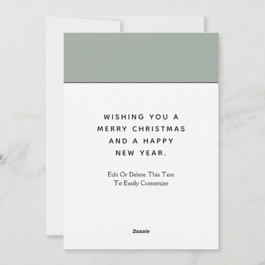 Weihnachtskalender Feiertagskarte (Rückseite)