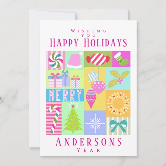 Weihnachtskalender Feiertagskarte (Vorderseite)