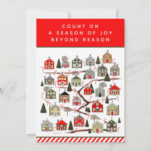 Weihnachtskalender Feiertagskarte (Vorderseite)