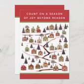 Weihnachtskalender Feiertagskarte (Vorne/Hinten)