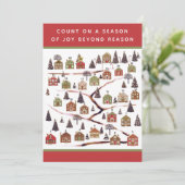 Weihnachtskalender Feiertagskarte (Stehend Vorderseite)