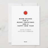 Weihnachtskalender Feiertagskarte (Rückseite)