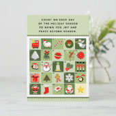 Weihnachtskalender Feiertagskarte (Stehend Vorderseite)