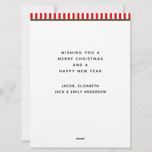 Weihnachtskalender Feiertagskarte (Rückseite)