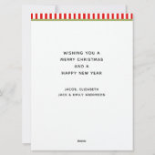 Weihnachtskalender Feiertagskarte (Rückseite)