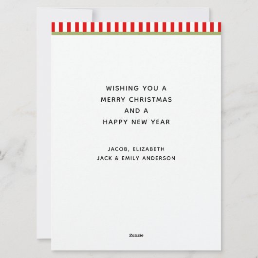 Weihnachtskalender Feiertagskarte (Rückseite)