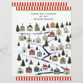 Weihnachtskalender Feiertagskarte (Vorne/Hinten)