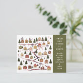 Weihnachtskalender Feiertagspostkarte (Stehend Vorderseite)