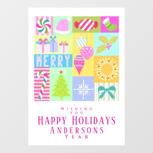 Weihnachtskalender Fensteraufkleber (Blatt)