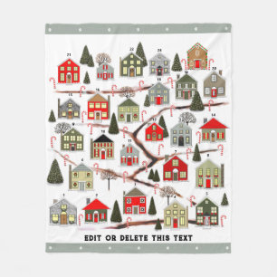 Weihnachtskalender Fleecedecke