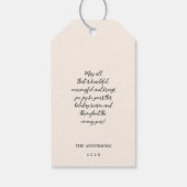 Weihnachtskalender für Pferde in schwarz und gold Geschenkanhänger (Rückseite)