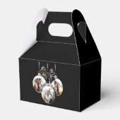 Weihnachtskalender für Pferde in schwarz und gold Geschenkschachtel (Rückseite)