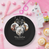 Weihnachtskalender für Pferde in schwarz und gold Pappteller (Party)