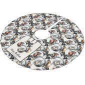 Weihnachtskalender für Pferde in schwarz und gold Polyester Weihnachtsbaumdecke (Schrägansicht)