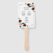 Weihnachtskalender für Rote und Weiße Rose Fächer (Rückseite)