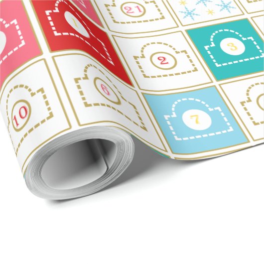 Weihnachtskalender Geschenkpapier (Rolleneckpunkt)