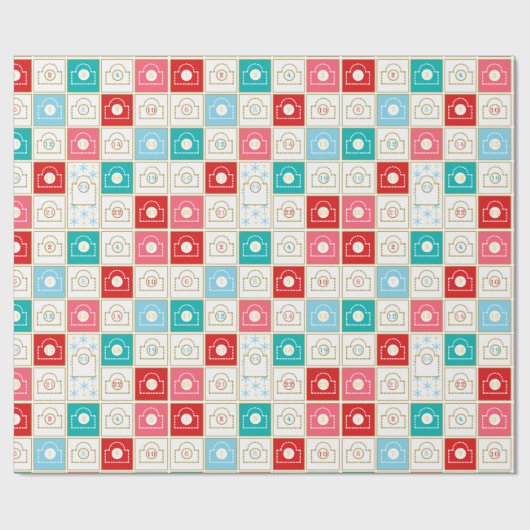 Weihnachtskalender Geschenkpapier (Flach)