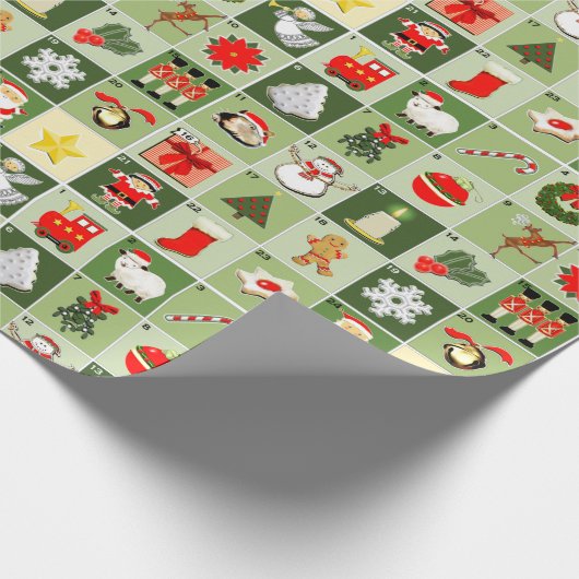 Weihnachtskalender Geschenkpapier (Ecke)
