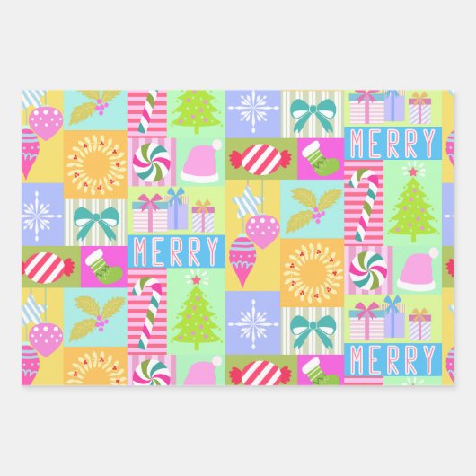 Weihnachtskalender Geschenkpapier Set (Vorderseite)