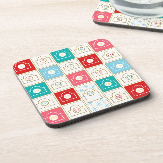 Weihnachtskalender Getränkeuntersetzer (Linke Seite)