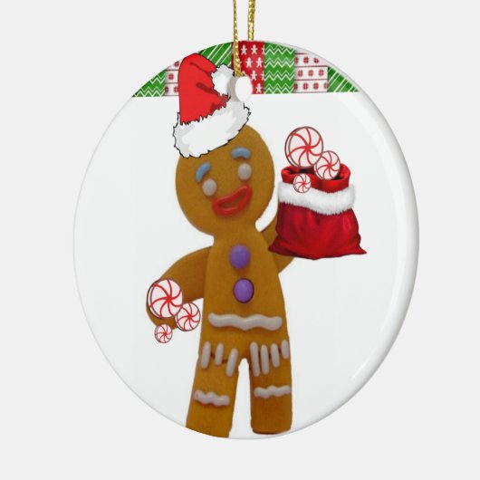 Weihnachtskalender, Gingerbreadman Keramik Ornament (Links)