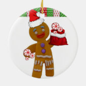 Weihnachtskalender, Gingerbreadman Keramik Ornament (Hinten)