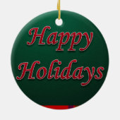 Weihnachtskalender, glücklicher Urlaub Keramik Ornament (Hinten)