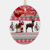 Weihnachtskalender, glücklicher Urlaub Keramik Ornament (Rechts)