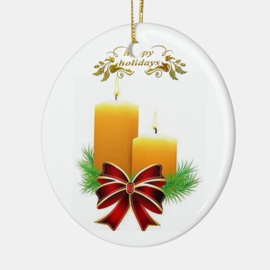 Weihnachtskalender, glücklicher Urlaub Keramik Ornament (Links)