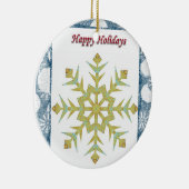 Weihnachtskalender, glücklicher Urlaub Keramik Ornament (Rechts)