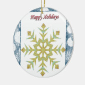Weihnachtskalender, glücklicher Urlaub Keramik Ornament (Links)
