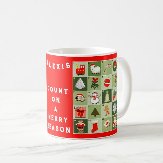 Weihnachtskalender Kaffeetasse (VorderseiteRechts)