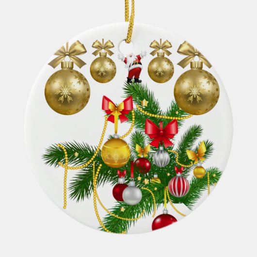 Weihnachtskalender Keramik Ornament (Vorne)