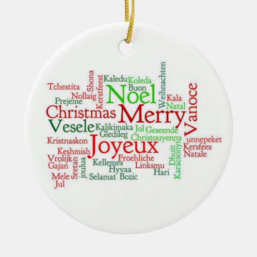 Weihnachtskalender Keramik Ornament (Vorne)