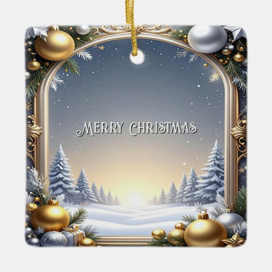 Weihnachtskalender Keramikornament (Vorderseite)