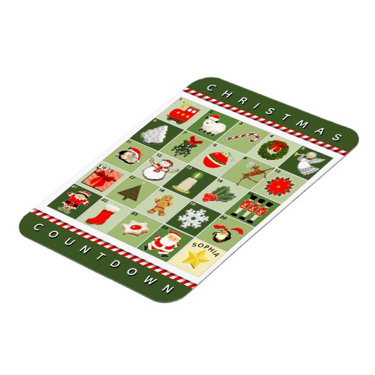 Weihnachtskalender Magnet (Linke Seite)