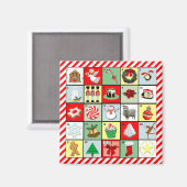 Weihnachtskalender Magnet (Vorderseite/Rückseite)