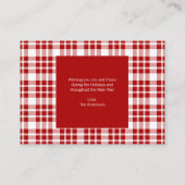 Weihnachtskalender Mini-Weihnachtskarten Hinweiskarte (Rückseite)