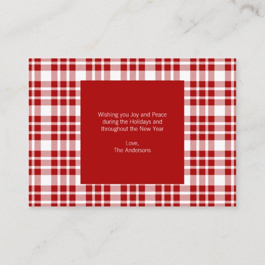 Weihnachtskalender Mini-Weihnachtskarten Hinweiskarte (Rückseite)