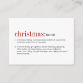 Weihnachtskalender Mini-Weihnachtskarten Hinweiskarte (Vorderseite)