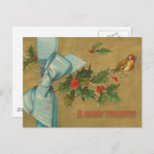 Weihnachtskalender mit Ribbon Feiertagspostkarte (Vorne/Hinten)