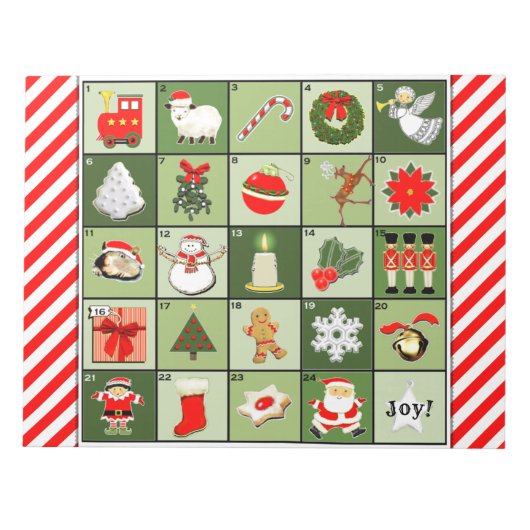 Weihnachtskalender Notizblock (Vorderseite)