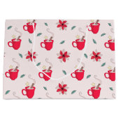 Weihnachtskalender | Poinsettia Blume Große Geschenktüte (Vorderseite)