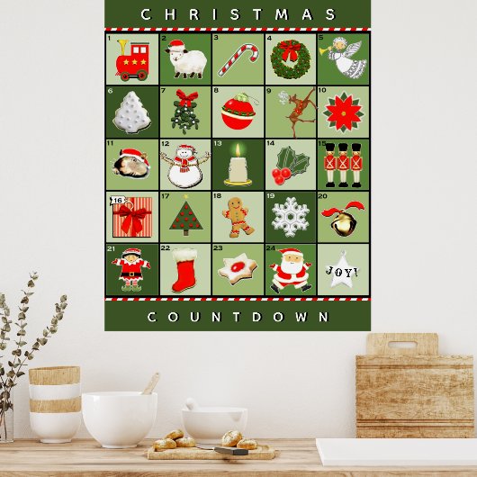 Weihnachtskalender Poster (Küche)