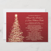 Weihnachtskalender Red Gold Einladung (Vorderseite)