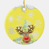 Weihnachtskalender, Rentier Keramik Ornament (Hinten)