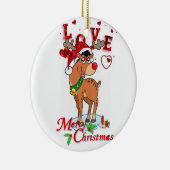 Weihnachtskalender, Rentier Keramik Ornament (Rechts)