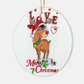 Weihnachtskalender, Rentier Keramik Ornament (Links)