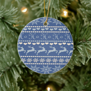 Weihnachtskalender, Rentier Keramik Ornament